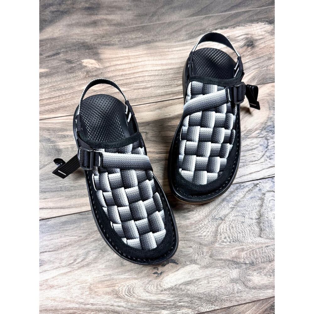 NIB Chaco W9 Canyon Woven Clogs Fade Black White Suede Jacquard Polyester - Picture 2 of 11